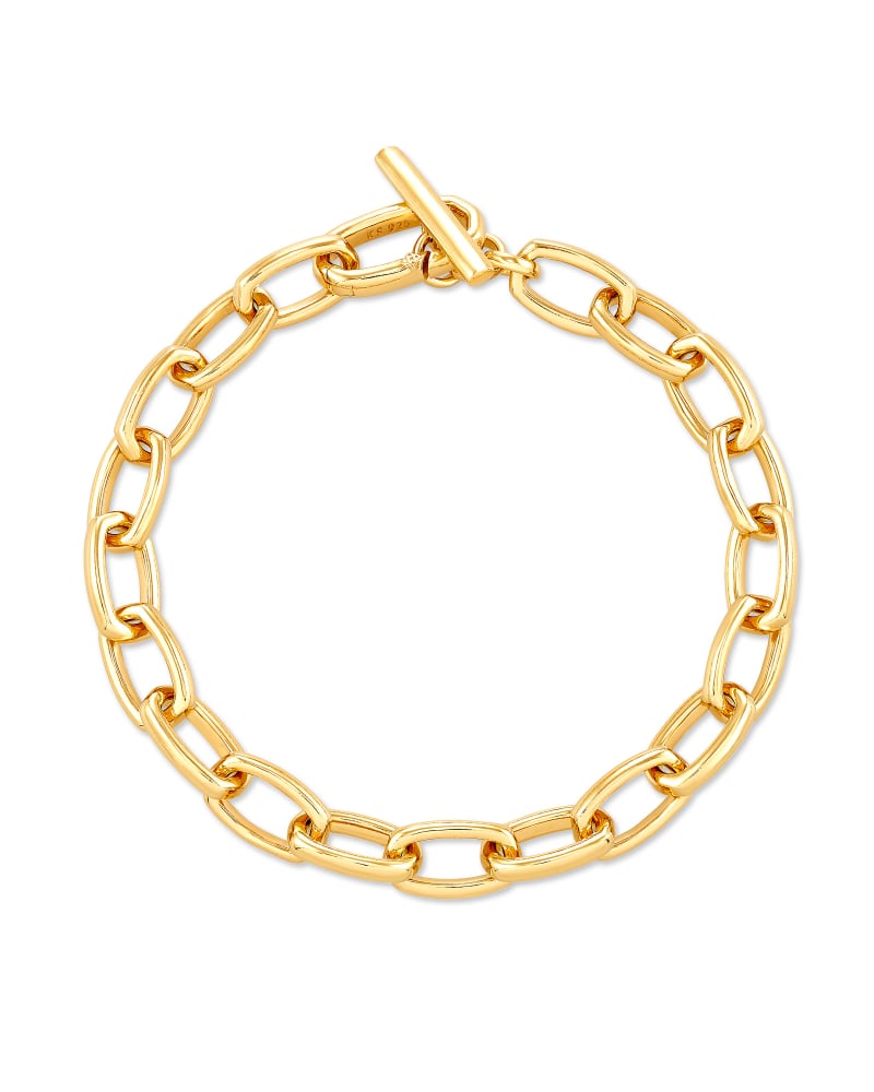 Paige Toggle Bracelet in 18k Gold Vermeil image number 0